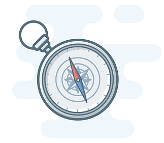 kompass - Finn frem på web