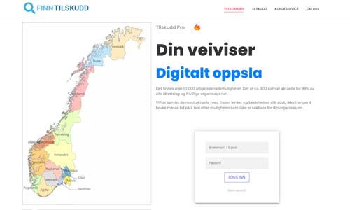 Finn Tilskudd no. Utvikling av tilskudds portal