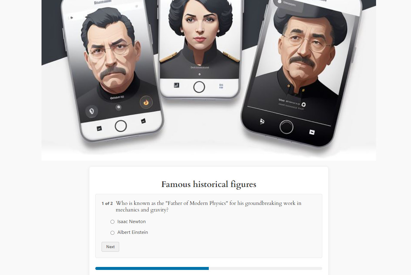 screenshot Quiz Creator wordpress plugin