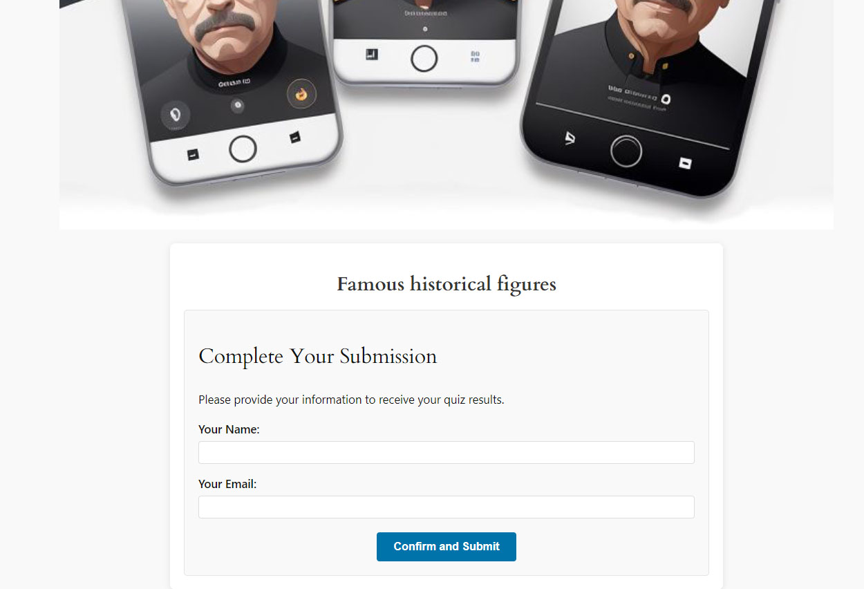 screenshot Quiz Creator wordpress plugin